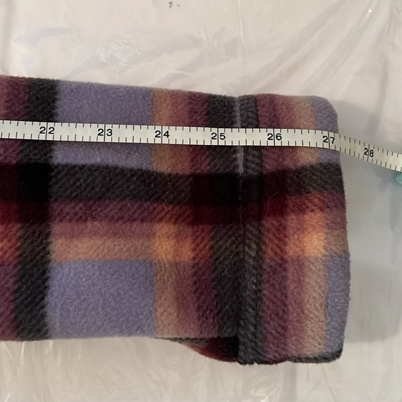 SAGE shacket women’s XXL purple checkered thick Sherpa-like lining - Picture 13 of 14